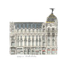 FACHADAS DE MADRID. Design, Traditional illustration, Architecture, Editorial Design, Drawing, Digital Illustration, Digital Architecture, Architectural Illustration, Sketchbook, and Editorial Illustration project by Carlos Díaz Consuegra - 10.28.2021