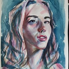 My project in Artistic Portrait with Watercolors course. Projekt z dziedziny  Sztuki piękne,  Malarstwo, Malowanie akwarelą i Portret użytkownika Dana Oniga - 28.10.2021