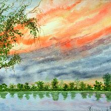 My project in Natural Landscapes in Watercolor course. Un proyecto de Bellas Artes, Pintura y Pintura a la acuarela de klaaslinda - 28.10.2021