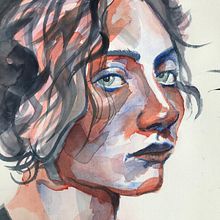 My project in Artistic Portrait with Watercolors course. Fine Arts, Painting, Watercolor Painting, and Portrait Drawing project by Ruaidhri O'Mahony - 10.28.2021