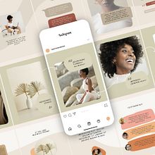 Coach Carousel Templates. Social Media, Social Media Design, and Traditional illustration project by Sparrow & Snow - 12.17.2020