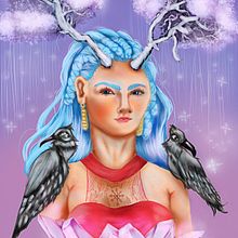 Mi Proyecto del curso: Retratos digitales de fantasía con Photoshop. Un progetto di Illustrazione tradizionale, Disegno, Illustrazione digitale, Disegno di ritratti, Disegno digitale e Pittura digitale di Ke Glitch - 28.10.2021