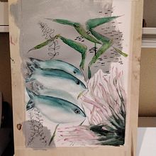 Mi Proyecto del curso: Ilustración de universos marinos en acuarela. Projekt z dziedziny Trad, c, jna ilustracja,  Malarstwo, Malowanie akwarelą, Ilustracja naturalist i czna użytkownika Carmina Sanchez-Bayo - 28.10.2021