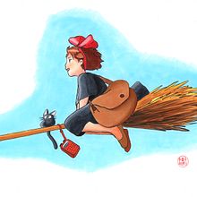 Copic colouring of some Studio Ghibli scenes. Traditional illustration project by Dave Astels - 10.28.2021