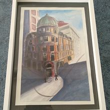 My project in Architectural Sketching with Watercolor and Ink course. Sketching, Drawing, Watercolor Painting, Architectural Illustration, Sketchbook & Ink Illustration project by Joanna Roycroft - 10.29.2021