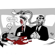 Ilustración Editorial: Violentos debates políticos. Traditional illustration, Comic, Drawing, Communication, and Editorial Illustration project by Alberto Peral Alcón - 10.29.2021