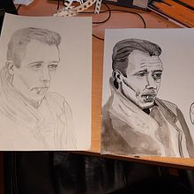 Mi Proyecto del curso: Introducción al retrato con tinta china y plumilla. Een project van Traditionele illustratie,  Beeldende kunst, Tekening met potlood y  Illustratie met inkt van Jarry - 29.10.2021