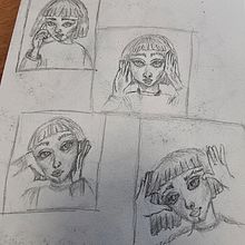Il mio progetto del corso: Ritratto su blocco da disegno: esplora il volto umano. Sketching, Drawing, Portrait Drawing, Artistic Drawing, and Sketchbook project by ramonastefanini - 11.29.2021