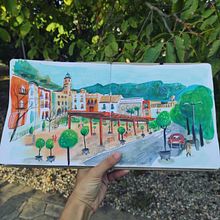 Mi Proyecto del curso: Sketchbook pictórico en gouache. Traditional illustration, Sketching, Drawing, Architectural Illustration, Sketchbook, and Gouache Painting project by Adriana Valenzuela - 10.30.2021