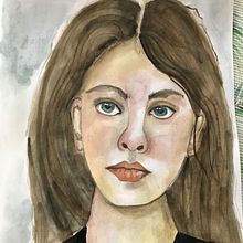 My project in Watercolor Portrait from a Photo course. Traditional illustration, Watercolor Painting, and Portrait Drawing project by Bibi Vee - 10.31.2021