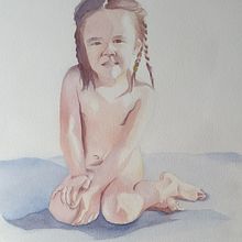 Mi Proyecto del curso: Figura humana en acuarela. Traditional illustration, Fine Arts, Painting, Watercolor Painting, Realistic Drawing, and Figure Drawing project by Amaia Ibarluzea Canales - 09.03.2022