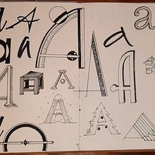 Mon projet du cours : Initiation au lettering manuel : composition de lettres colorées. H, Lettering, and Lettering project by piriouqueguiner - 10.31.2021