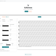 Calilíneas - Generador de guías para Caligrafía. Un proyecto de Programación de Marta - 26.10.2021