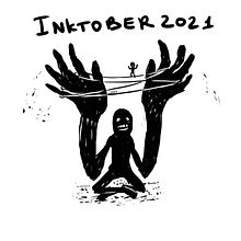 Inktober 2021 . Ilustrație tradițională de Kateryna Teleshova - 10.25.2021