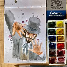 My project in Expressive Manga Illustration in Watercolor course. Traditional illustration, Drawing, Watercolor Painting, and Manga project by Shamirah Linzag - 11.01.2021