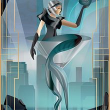 My project in Art Deco Style for Digital Illustration course. Projekt z dziedziny Trad, c, jna ilustracja,  Sztuki piękne,  Projektowanie plakatów, Ilustracja c i frowa użytkownika Alexandra Lysenko - 01.11.2021