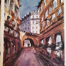 My project in Architectural Illustration with Watercolor course. Projekt z dziedziny Trad, c, jna ilustracja, Sketching,  R, sunek, Malowanie akwarelą,  R, sunek architektoniczn i Sketchbook użytkownika Dana Oniga - 01.11.2021