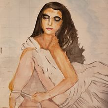 Mi Proyecto del curso: bailarina colocándose las zapatillas. Un progetto di Illustrazione tradizionale, Belle arti, Pittura, Pittura ad acquerello, Disegno realistico e Disegno anatomico di Alcida Perez - 01.11.2021