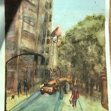 My project in Urban Landscapes in Watercolor course. Art Direction project by butter_art - 11.01.2021