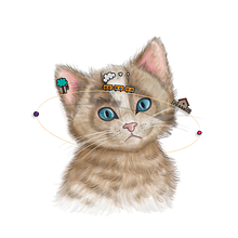 We all love cats!. Ilustração tradicional, Artes plásticas, Ilustração vetorial, Ilustração digital, e Desenho digital projeto de Irina Torossova - 02.11.2021