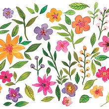 My project in Vibrant Floral Patterns with Watercolors course. Un progetto di Illustrazione tradizionale, Pattern design, Pittura ad acquerello e Illustrazione botanica di Upasana Saigal - 02.11.2021