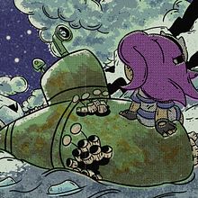 BARRACUDA SQUAD: "BALLENA EN AZUL POLAR" (Ilustración lowbrow: viaja al pasado con estilo). Projekt z dziedziny Trad, c, jna ilustracja, Komiks i Projektowanie graficzne użytkownika Mario Rodrigo Romero - 17.11.2021