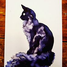 Black cat. Un proyecto de Ilustración tradicional de Marianne Noiman - 10.09.2021