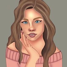 My project in Female Character Portraits in Procreate course. Traditional illustration, Digital Illustration, and Digital Drawing project by Lourdes - 10.31.2021