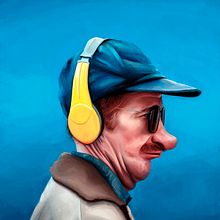 Yellow headphones. Traditional illustration, Digital Illustration, Portrait Drawing, Digital Design, Digital Drawing, Fine Arts, and Digital Painting project by Cordaje - 11.01.2021