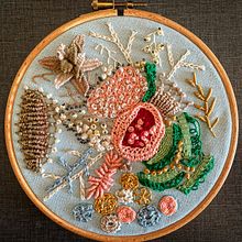 Mon projet du cours : Techniques avancées de broderie : points et compositions en volume. Embroider project by Christine Belin-Munier - 11.03.2021