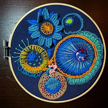 Mon projet du cours : Introduction à la broderie en relief. Un proyecto de Bordado de Christine Belin-Munier - 03.11.2021