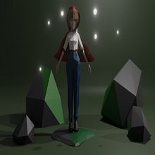 My project in Low Poly Character Modeling for Video Games course . % Rayiha Soysal tarafından hazırlanan 3D, 3D Modelleme, Video O, unları, 3D Karakter Tasarımı, O, Ve un Tasarımı projesi - 11.03.2021