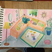 My project in Exploratory Sketchbook: Find Your Drawing Style course. Un projet de Illustration traditionnelle, Esquisse , Créativité, Dessin, Aquarelle, Carnet de croquis , et Peinture gouache de sarahmcg - 03.11.2021