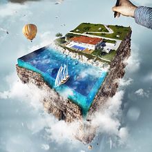 FLY AWAY. Un proyecto de 3D, Arquitectura y Post-producción fotográfica		 de Milan Stevanović - 04.05.2016