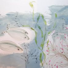 Mi Proyecto del curso: Ilustración de universos marinos en acuarela. Traditional illustration, Painting, Watercolor Painting, and Naturalistic Illustration project by Romina Ojeda - 11.03.2021