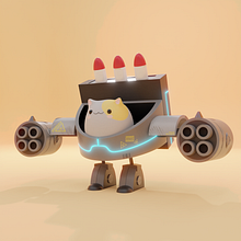 Gatito bot. Un progetto di 3D e Character design di Miguel Martacos - 03.11.2021