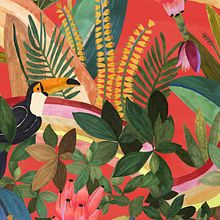 Estampa Floresta Legal para Farm Rio Ein Projekt aus dem Bereich Design, Traditionelle Illustration, Grafikdesign, Malerei, Musterdesign und Prägung von Isabela de Oliveira - 03.11.2021