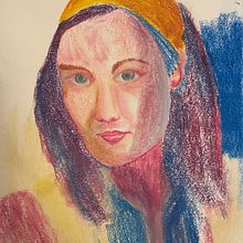 My project in Expressive Portrait Drawing with Soft Pastels course. Projekt z dziedziny Trad, c, jna ilustracja,  Sztuki piękne,  R, sunek, Portret,  R, sunek art, st i czn użytkownika Eromie Speldewinde - 13.11.2021