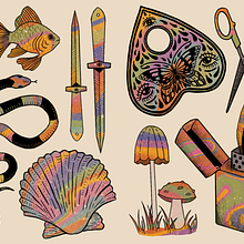 Flashes posibles. Un progetto di Illustrazione tradizionale, Design di tatuaggi e Design di Daniela Ferrer Saelzer - 31.03.2021