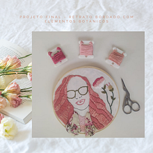 Meu projeto do curso: Retrato bordado com elementos botânicos. Embroider project by Taynã Fonseca - 11.04.2021