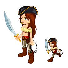 Diseño de personaje y adaptación para animación en videojuego. Un proyecto de Ilustración tradicional, Animación y Diseño de personajes de Amparo Pérez Aparicio - 04.11.2021
