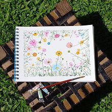 Mi Proyecto del curso: Estampados florales en acuarela con colores vibrantes. Traditional illustration, Pattern Design, Watercolor Painting, and Botanical Illustration project by Mariela Alejandra Alba - 12.19.2021