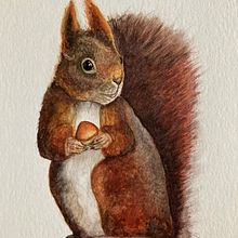 Mein Kursprojekt: Ausdrucksstarke Tierporträts in Aquarell. Traditional illustration, Watercolor Painting, Realistic Drawing, and Naturalistic Illustration project by ernstsonja - 11.05.2021