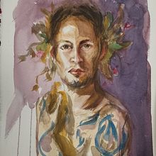My project in Watercolor Portraits: Capture a Model's Personality course. Projekt z dziedziny  Sztuki piękne,  Malarstwo, Malowanie akwarelą i Portret użytkownika Dana Oniga - 05.11.2021