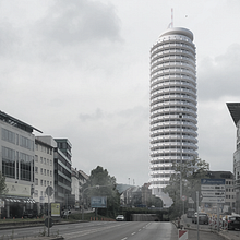 Brutalistic high-rise building in Stuttgart. Architecture, 3D, and Photograph project by Ben Stojanik - 11.05.2021