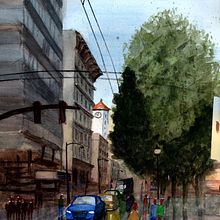 My project in Urban Landscapes in Watercolor course. Un proyecto de Pintura a la acuarela, Bellas Artes e Ilustración arquitectónica de Dean Temple - 05.11.2021