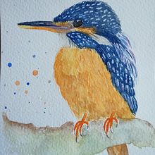 My project in Artistic Watercolor Techniques for Illustrating Birds course. Un progetto di Illustrazione tradizionale, Pittura ad acquerello, Disegno realistico e Illustrazione naturalistica di Ira - 06.11.2021