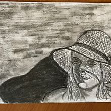 Ritratto di mia moglie da ragazza. Drawing project by Vittorio - 11.07.2021