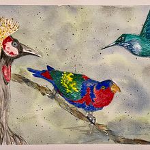 My project in Artistic Watercolor Techniques for Illustrating Birds course. Traditional illustration, Realistic Drawing, and Naturalistic Illustration project by kimannem - 11.07.2021
