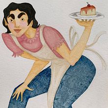 Meu projeto do curso: Ilustração e caracterização de personagens com aquarela. Un proyecto de Ilustración tradicional, Diseño de personajes, Pintura y Pintura a la acuarela de Isabela - 08.11.2021